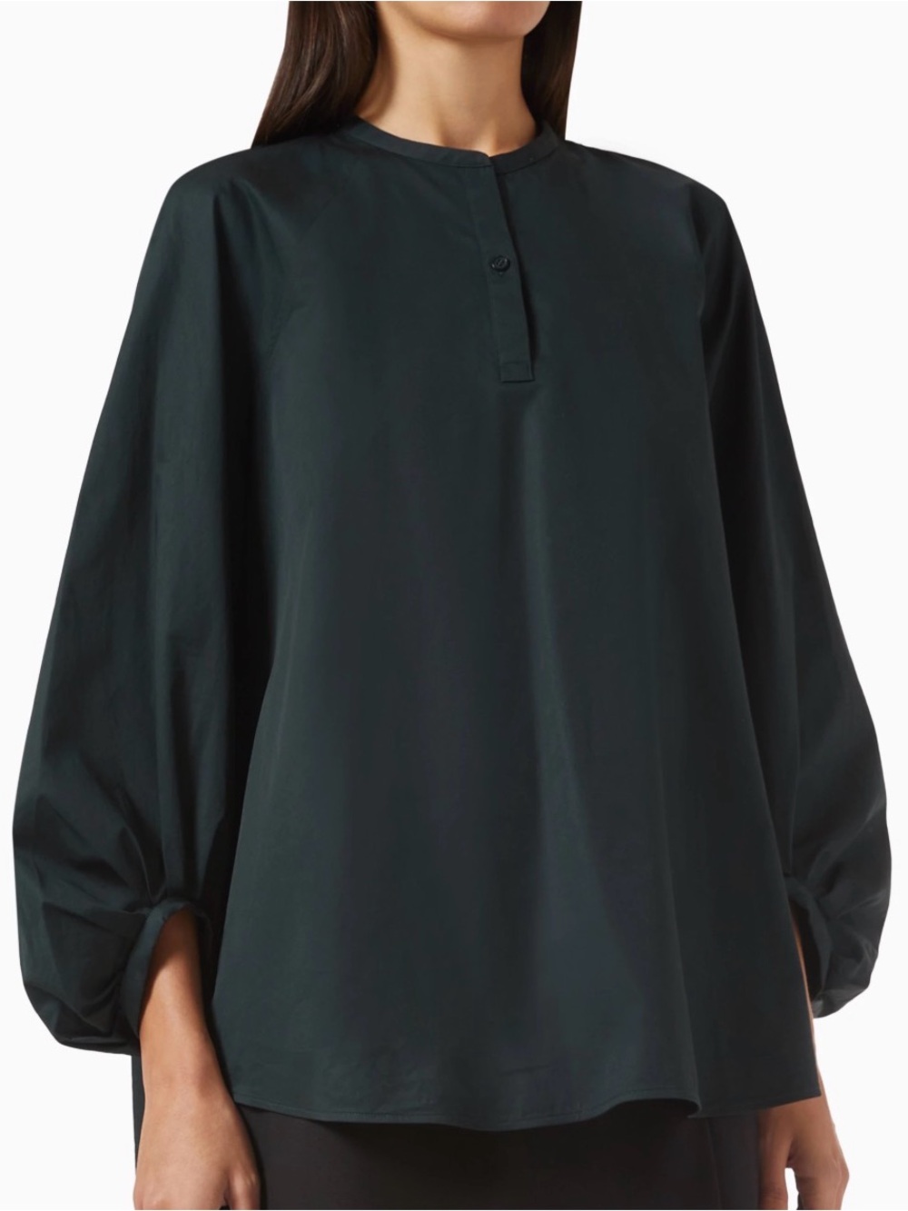 NWT COS Balloon Sleeve Blouse Dark Green 8